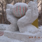 150团团部雪雕